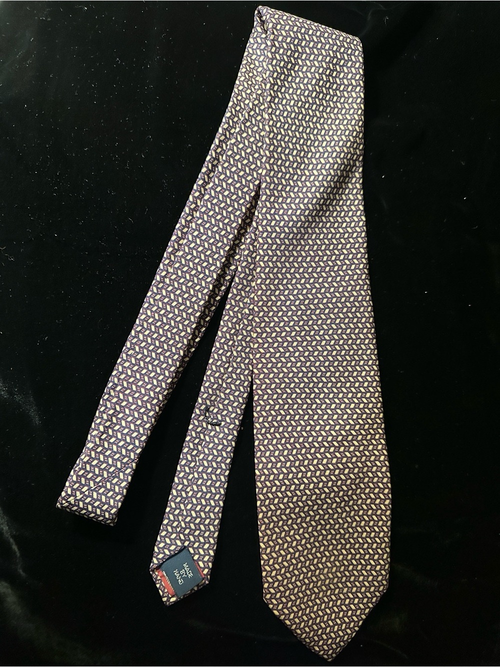 Polo by Ralph Lauren Purple and Gold Patterned Silk Tie